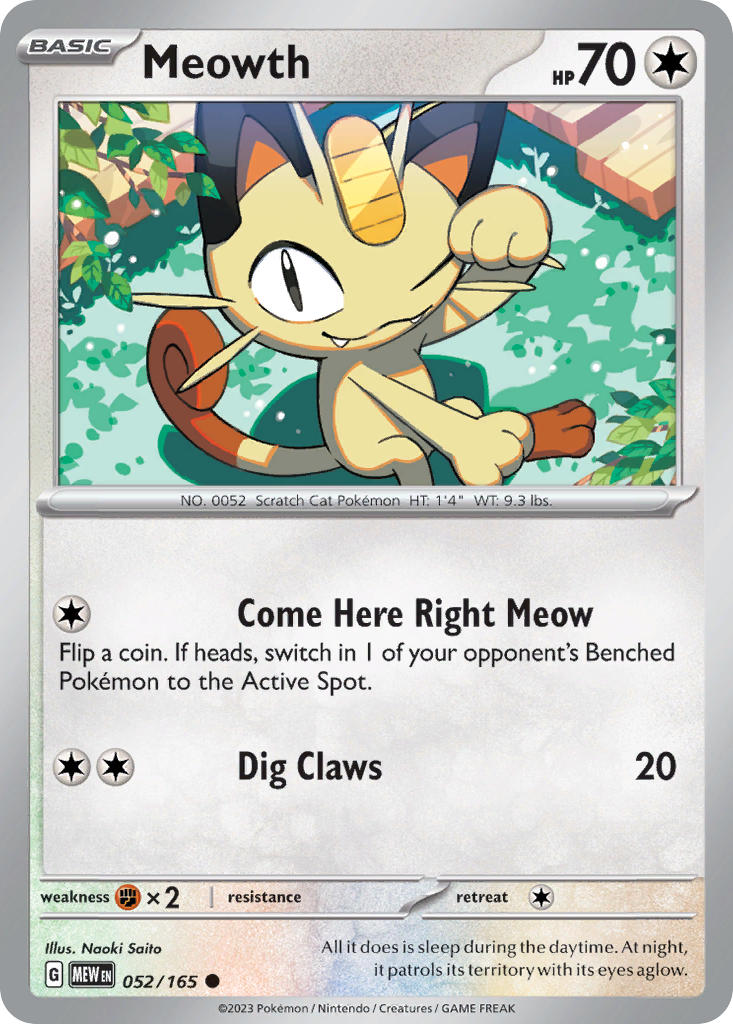 Meowth - 151 - 052/165 - Common