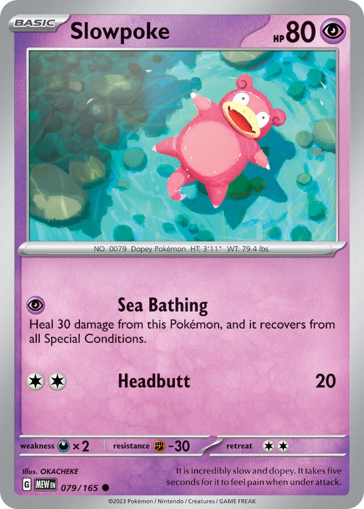Slowpoke - 151 - 079/165 - Common