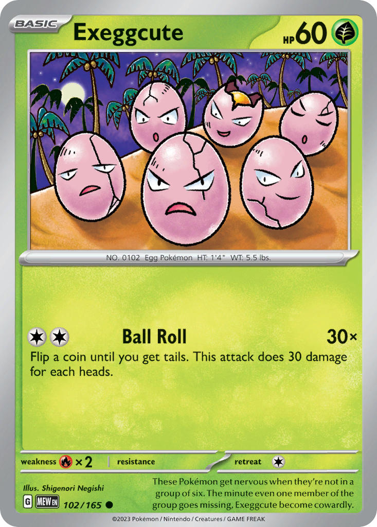 Exeggcute - 151 - 102/165 - Common