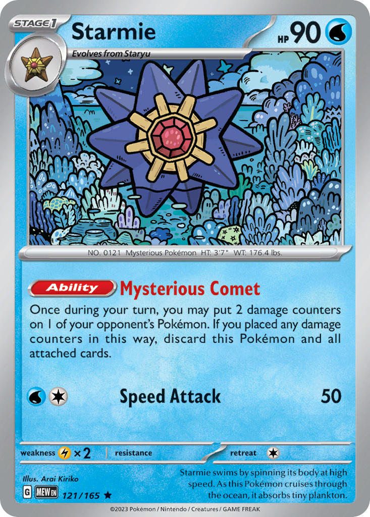 Starmie - 151 - 121/165 - Holo