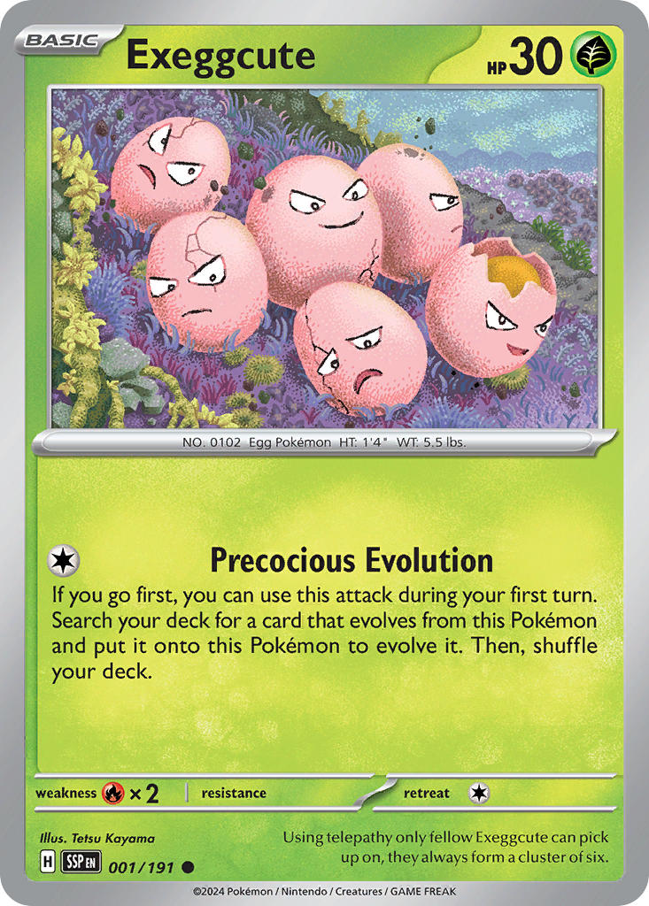 Exeggcute - Surging Sparks - 001/191 - Common