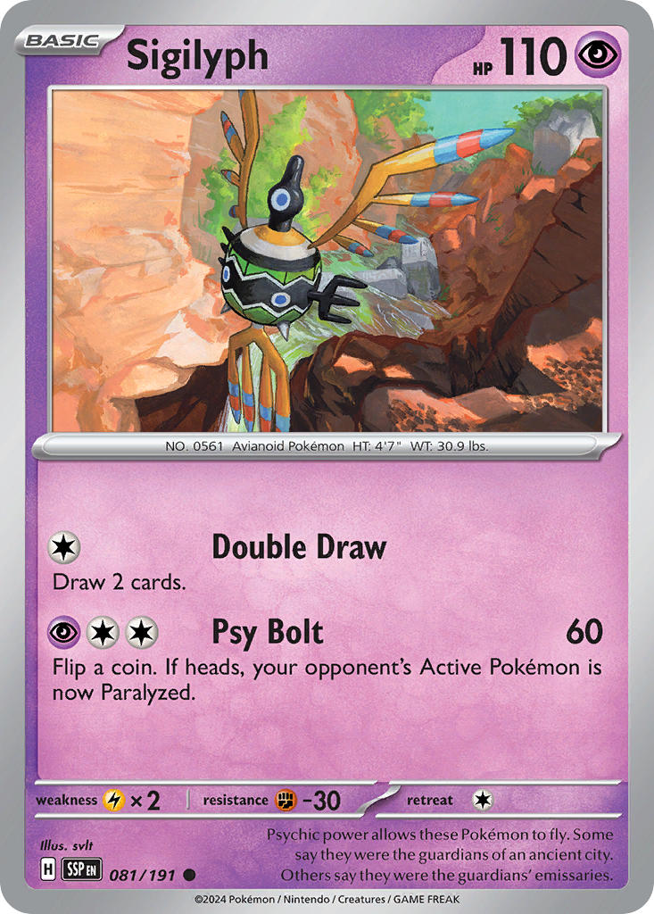 Sigilyph - Surging Sparks - 081/191 - Common