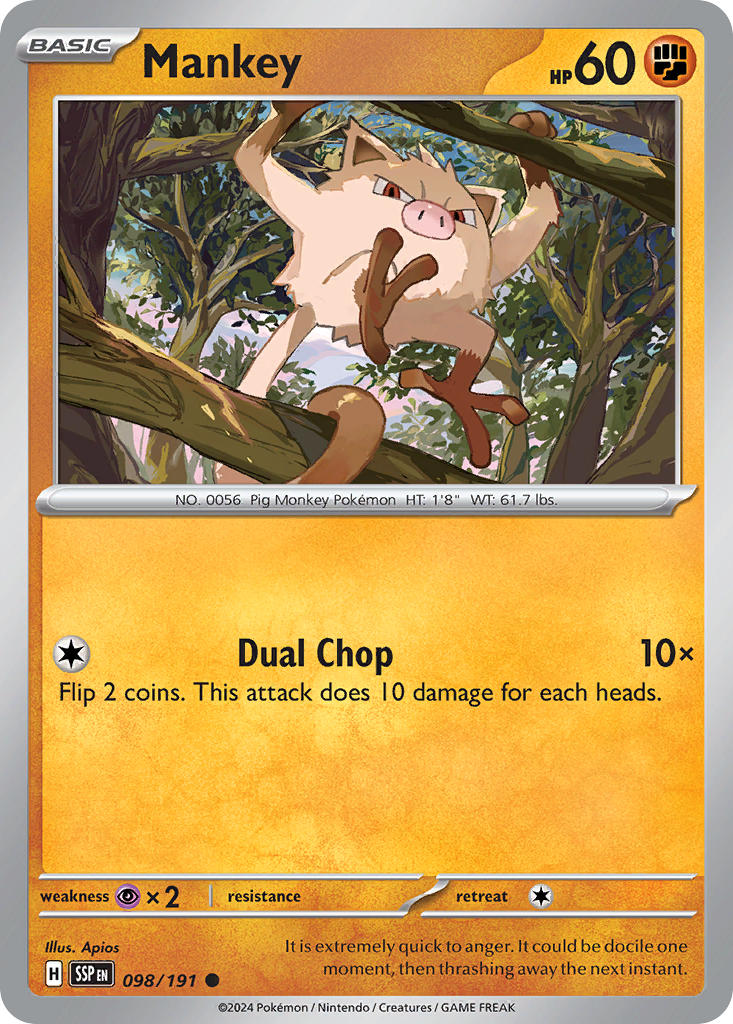 Mankey - Surging Sparks - 098/191 - Common