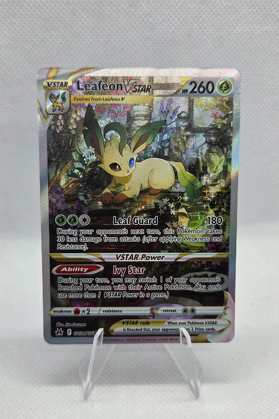 Leafeon VSTAR - Crown Zenith - GG35 - Rainbow Rare