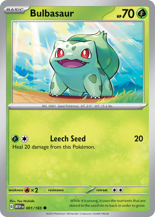 Bulbasaur - 151 - 001/165 - Common