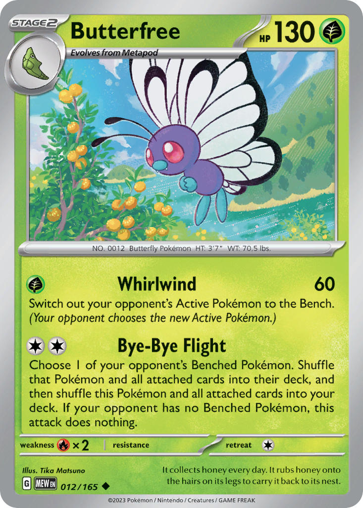 Butterfree - 151 - 012/165 - Uncommon