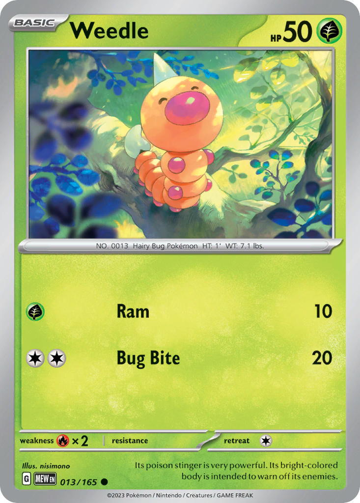 Weedle - 151 - 013/165 - Common