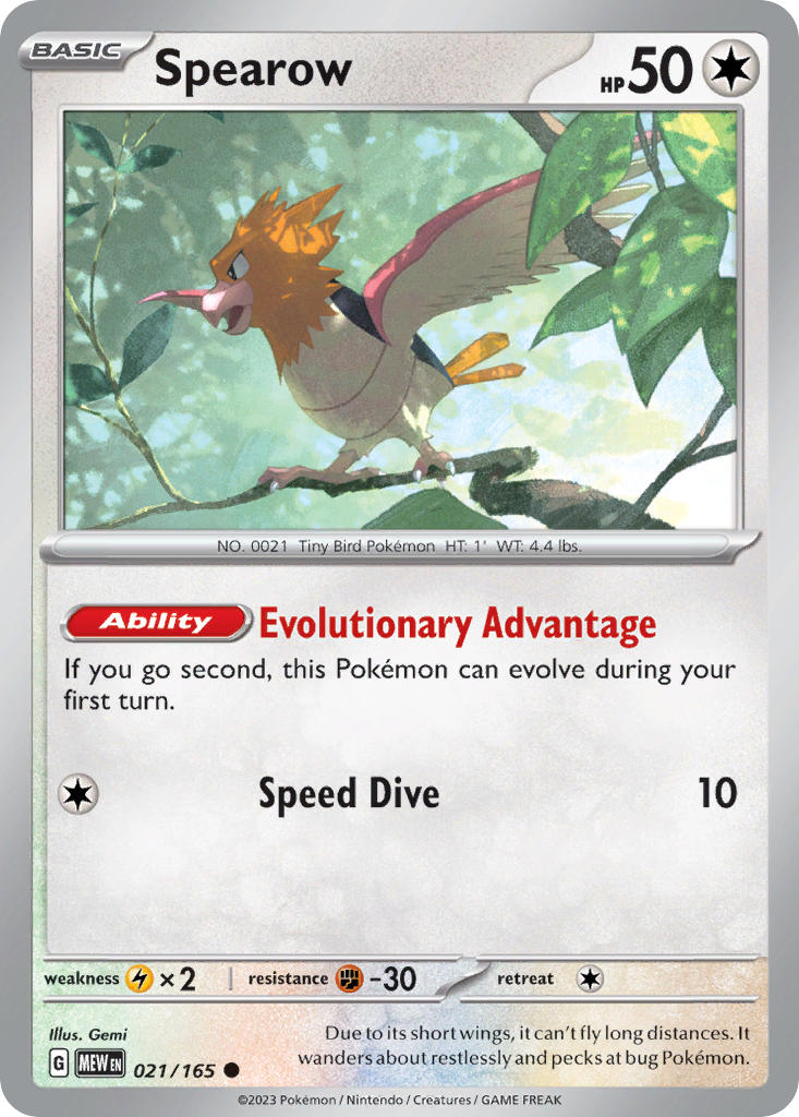 Spearow - 151 - 021/165 - Common