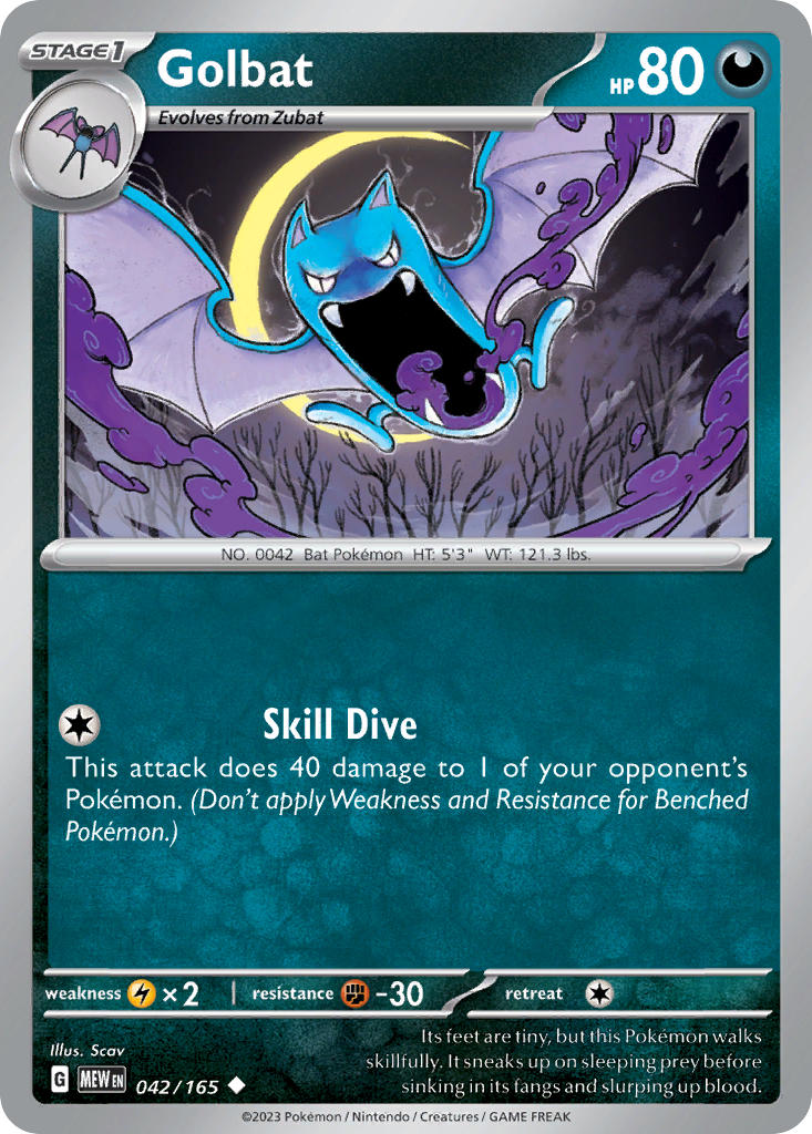Golbat - 151 - 042/165 - Uncommon