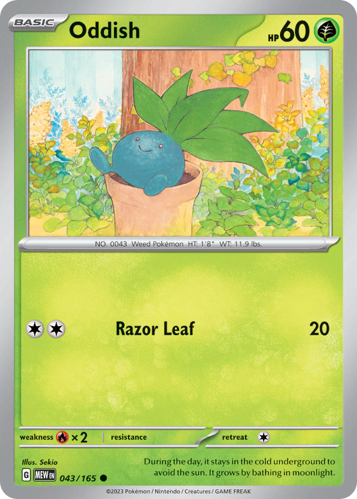 Oddish - 151 - 043/165 - Common