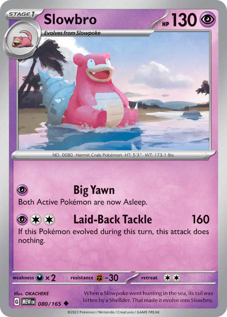 Slowbro - 151 - 080/165 - Reverse holo
