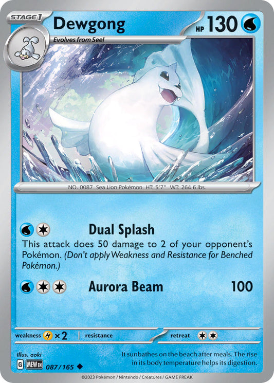 Dewgong - 151 - 087/165 - Uncommon