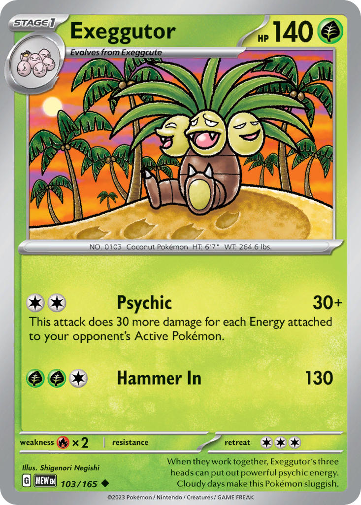 Exeggutor - 151 - 103/165 - Uncommon