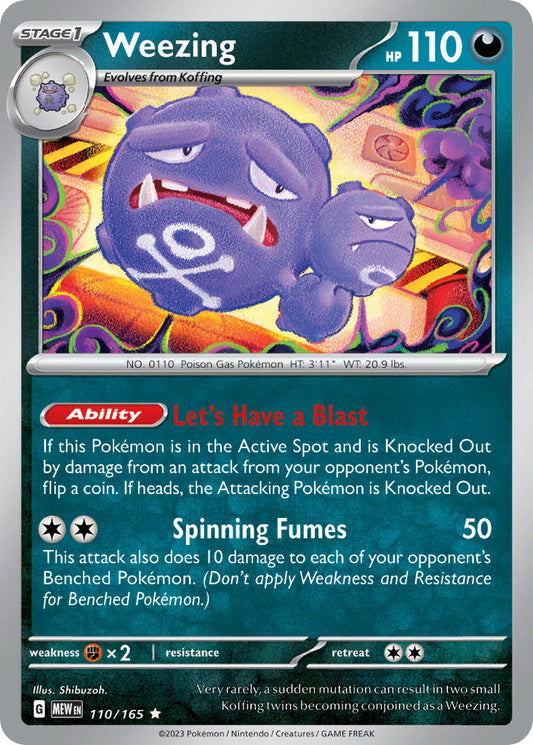 Weezing - 151 - 110/165 - Holo