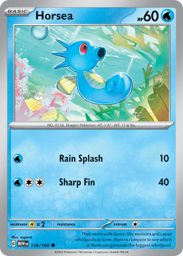 Horsea - 151 - 116/165 - Common