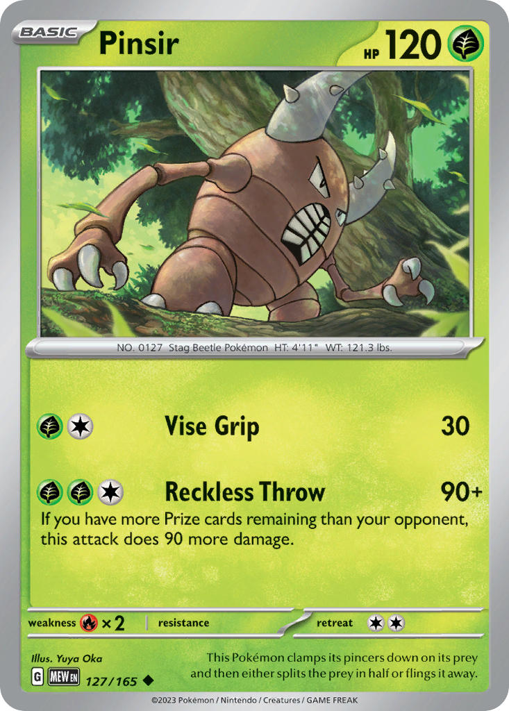 Pinsir - 151 - 127/165 - Uncommon