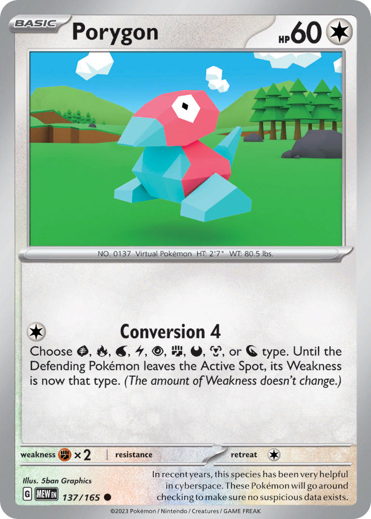 Porygon - 151 - 137/165 - Common