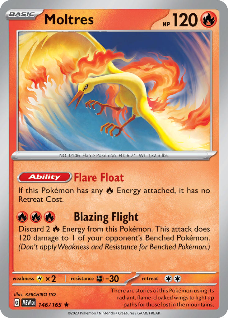 Moltres - 151 - 146/165 - Holo