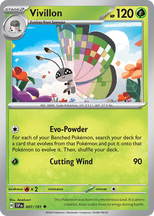 Vivillon - Surging Sparks - 007/191 - Uncommon