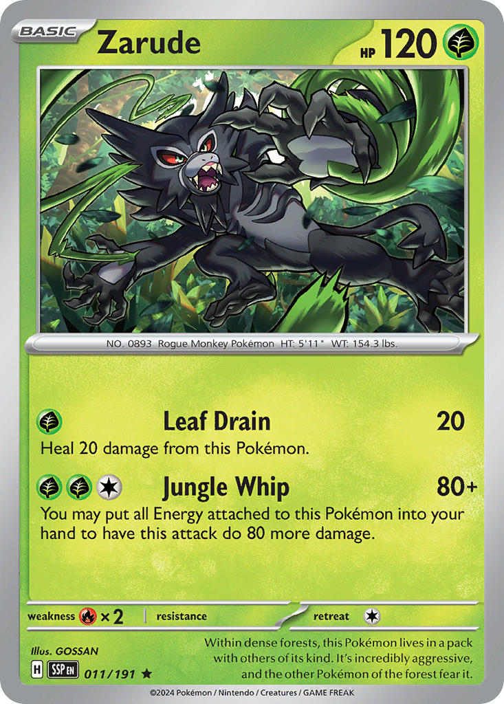 Zarude - Surging Sparks - 011/191 - Holo