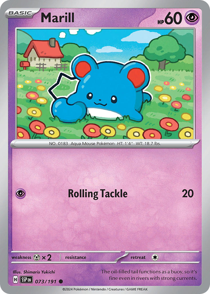 Marill - Surging Sparks - 073/191 - Reverse holo