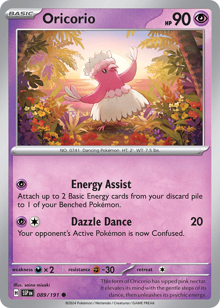 Oricorio - Surging Sparks - 089/191 - Reverse holo