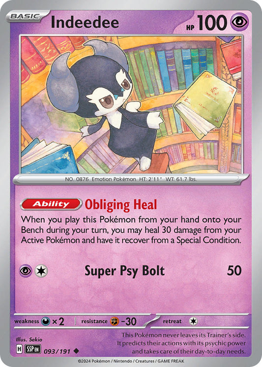 Indeedee - Surging Sparks - 093/191 - Uncommon